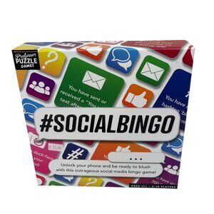 #SocialBingo Social Media Bingo Game Ages 17+ By Professor Puzzle 2v